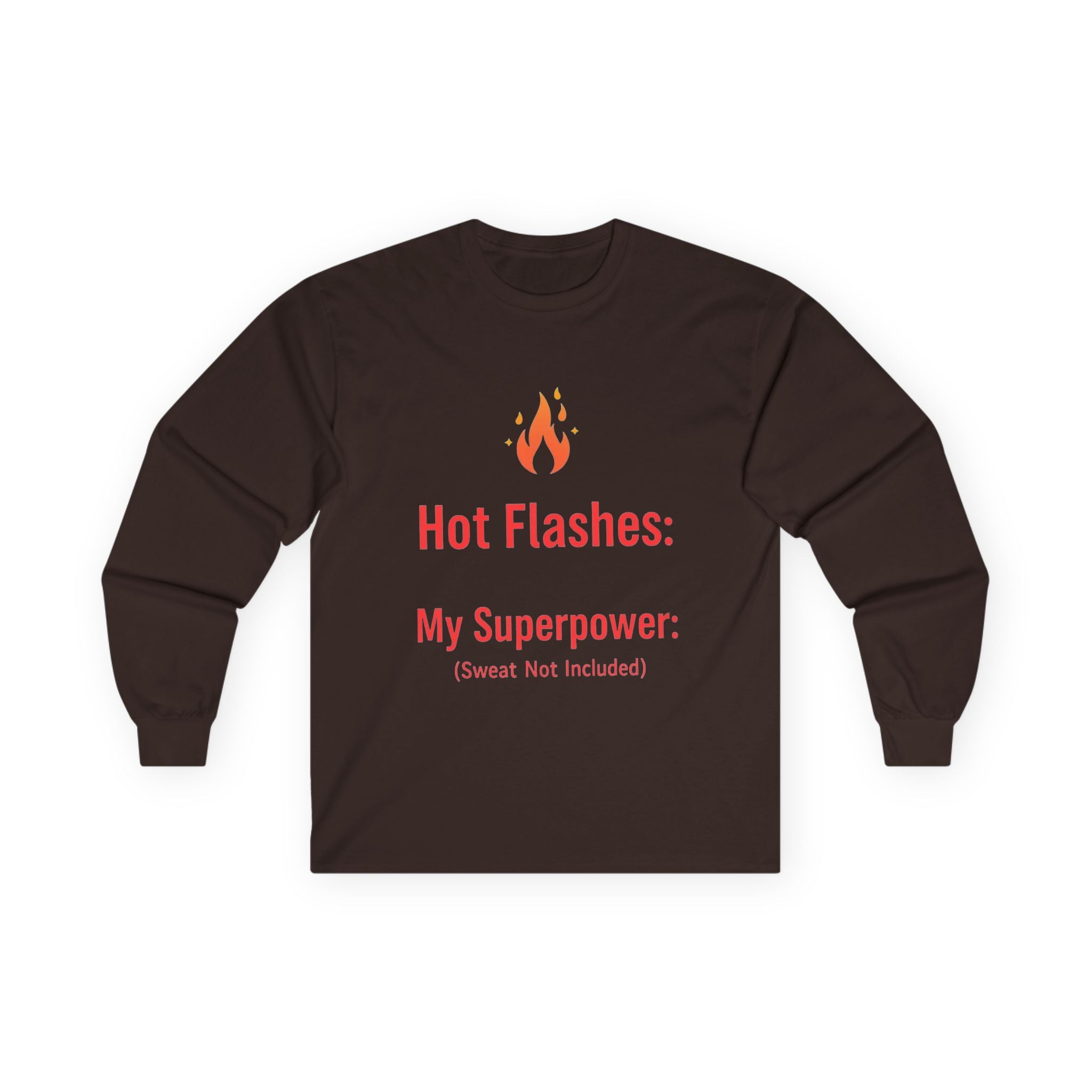 Hot Flashes are My Superpower Long Sleeve Cotton Tee